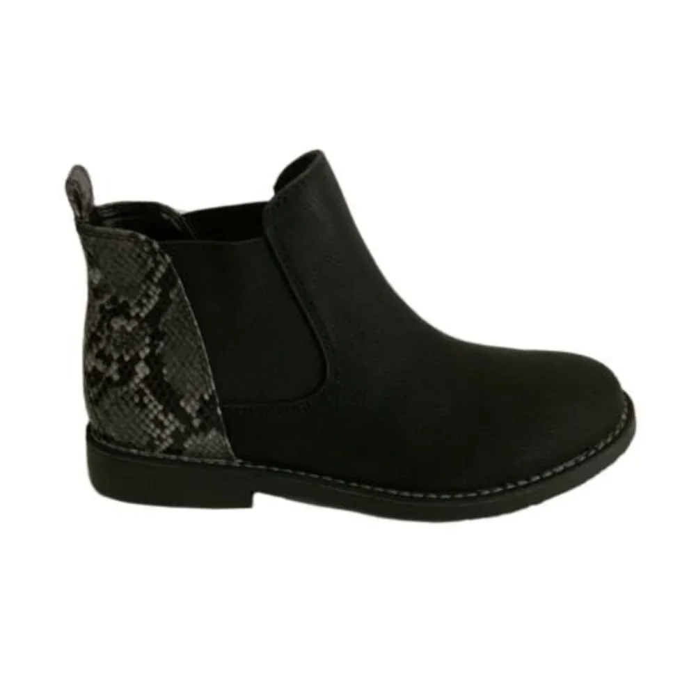 Seven Dials Snake Print Chelsea Bootie Black 7